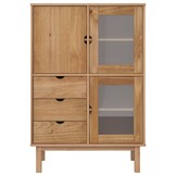 Hoge Kast OTTA - Grenenhout - 85x43x125 cm - 55% Korting