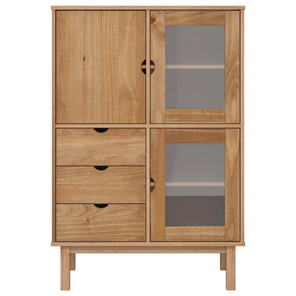 Hoge Kast OTTA - Grenenhout - 85x43x125 cm - 55% Korting