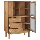 Hoge Kast OTTA - Grenenhout - 85x43x125 cm - 55% Korting