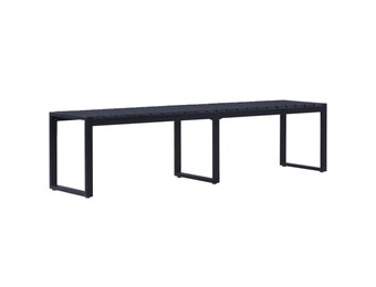 Tuinbank 180 cm PS-plaat zwart - 35% Korting