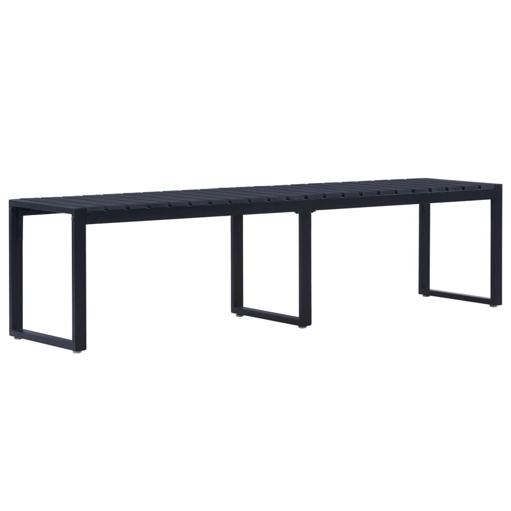 Tuinbank 180 cm PS-plaat zwart - 35% Korting