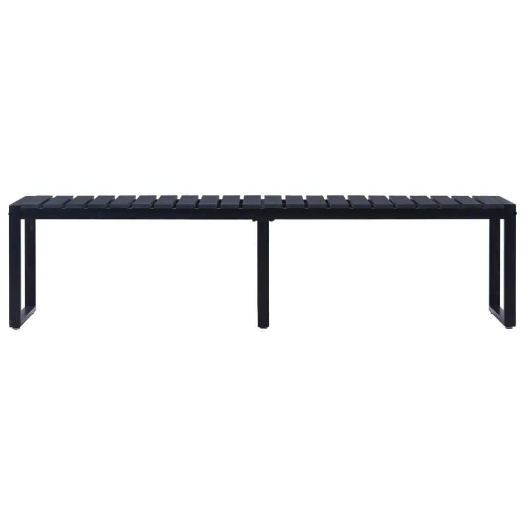 Tuinbank 180 cm PS-plaat zwart - 35% Korting