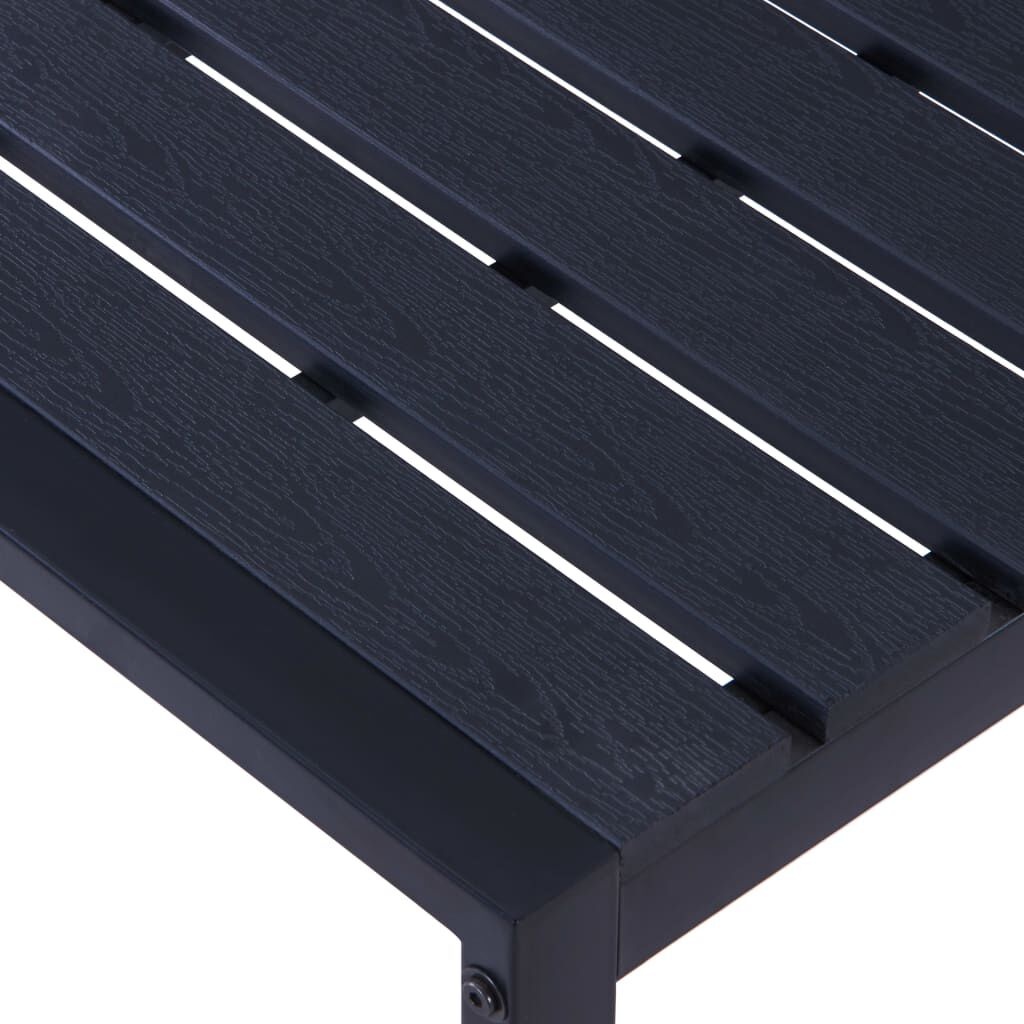 Tuinbank 180 cm PS-plaat zwart - 35% Korting