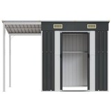 Stevige Tuinschuur met Verlengd Dak 277cm Antraciet - 60% Korting!
