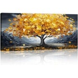 Abstract Canvas Schilderij 'Geluksboom' 120x50 cm - 29% Korting