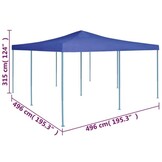 Blauw Inklapbaar Prieel 5x5m - 35% Korting