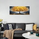 Abstract Canvas Schilderij 'Geluksboom' 120x50 cm - 29% Korting