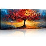Abstract Canvas Schilderij 'Geluksboom' 120x50 cm - 29% Korting