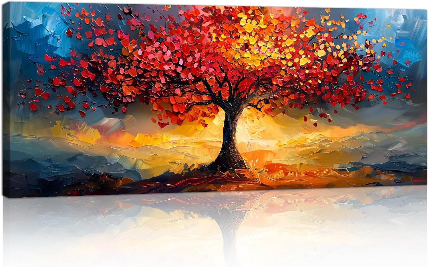 Abstract Canvas Schilderij 'Geluksboom' 120x50 cm - 29% Korting