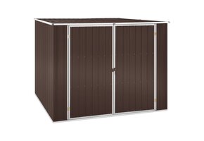 Bruine Tuinschuur van Gegalvaniseerd Staal (195x198x159 cm) - 35% Korting