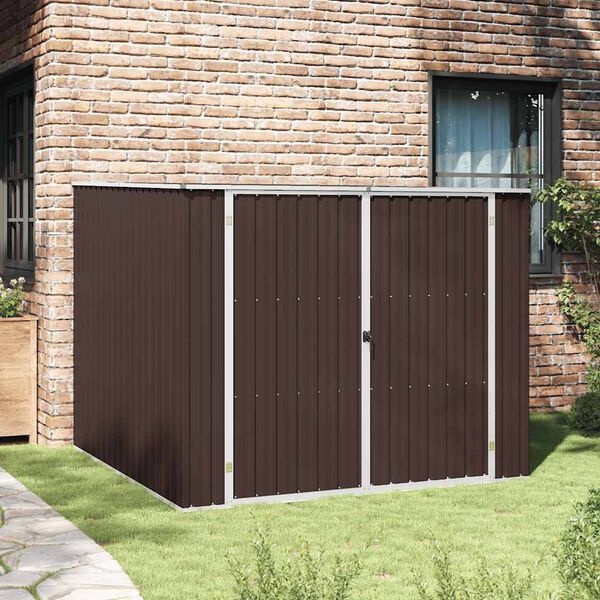 Bruine Tuinschuur van Gegalvaniseerd Staal (195x198x159 cm) - 35% Korting