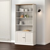 Boekenkast VIGO Grenenhout Wit - 60% Korting