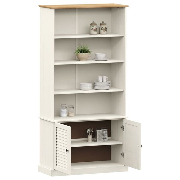 Boekenkast VIGO Grenenhout Wit - 60% Korting
