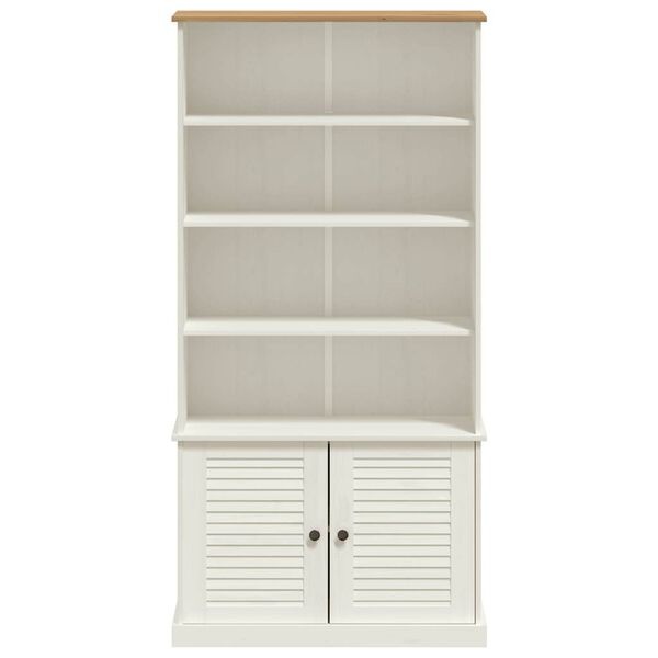 Boekenkast VIGO Grenenhout Wit - 60% Korting