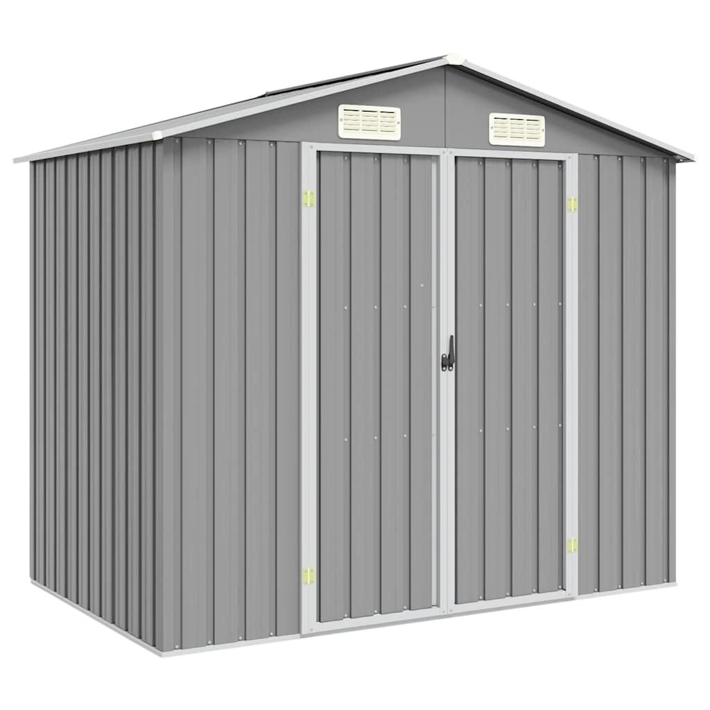 Gegalvaniseerde Stalen Tuinschuur - 205x129x183 cm Grijs - 60% Korting