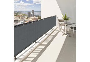 Privacyscherm Balkon Tuin 90x500 cm Donker Antraciet | 95% Zonwering