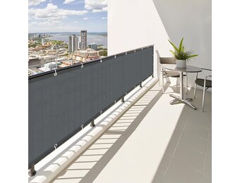 SUNNY GUARD Balkon Privacy Scherm 90x500 cm Donker Antraciet - 30% Korting