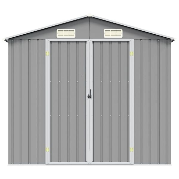 Gegalvaniseerde Stalen Tuinschuur - 205x129x183 cm Grijs - 60% Korting