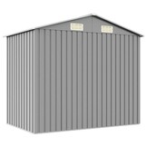 Gegalvaniseerde Stalen Tuinschuur - 205x129x183 cm Grijs - 60% Korting