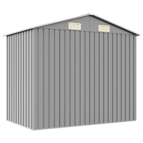 Gegalvaniseerde Stalen Tuinschuur - 205x129x183 cm Grijs - 60% Korting