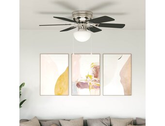 Plafondventilator met Licht Ø 82 cm Zwart - 34% Korting