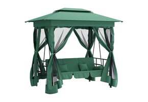 Tuinpaviljoen met Schommelbank - Groen - 35% Korting