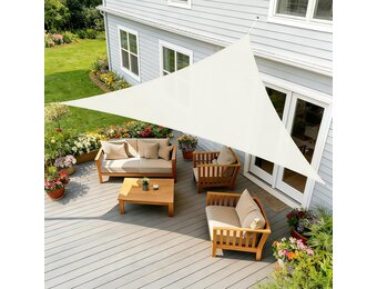 Driehoekig Schaduwzeil Beige 3x3m - 32% Korting