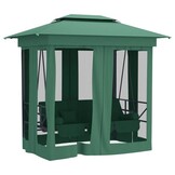 Tuinpaviljoen met Schommelbank - Groen - 35% Korting