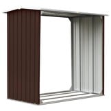 Gegalvaniseerd Stalen Haardhoutschuur 172x91x154 cm Bruin - 34% Korting