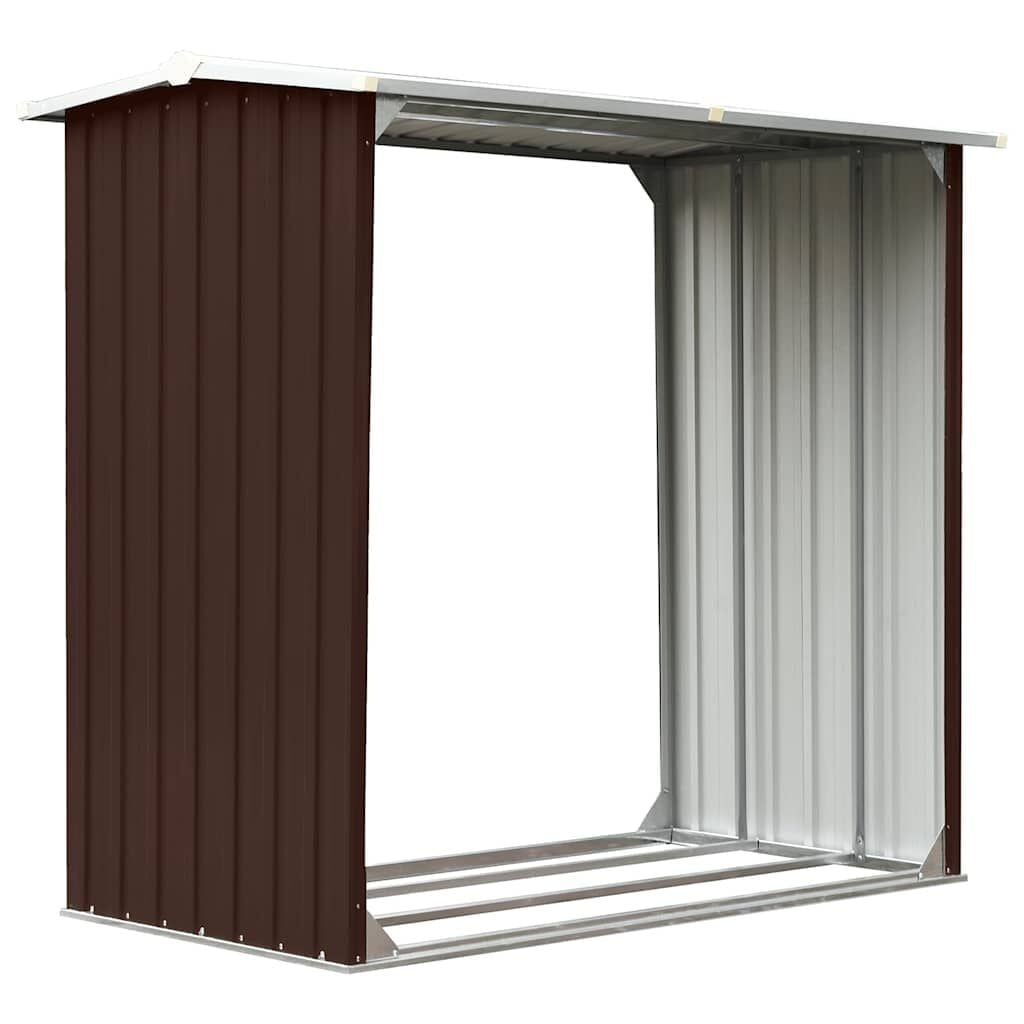 Gegalvaniseerd Stalen Haardhoutschuur 172x91x154 cm Bruin - 34% Korting