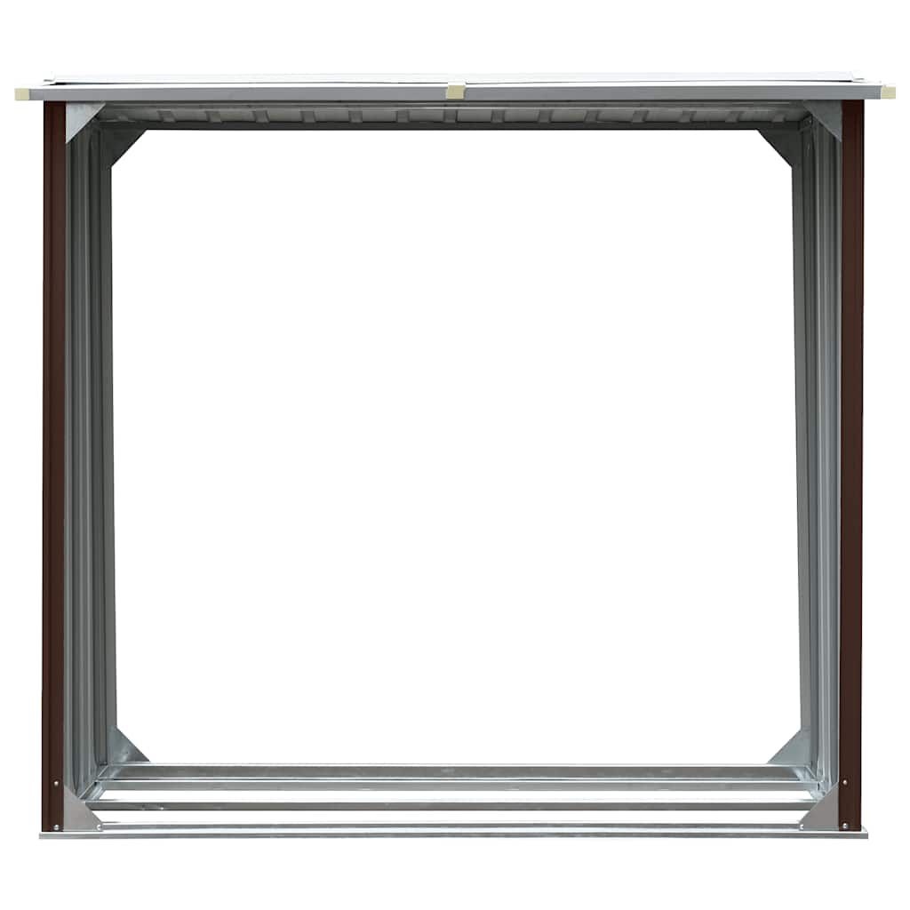 Gegalvaniseerd Stalen Haardhoutschuur 172x91x154 cm Bruin - 34% Korting