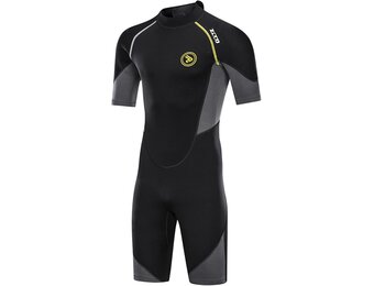 ZCCO Heren Shorty Wetsuit 1,5mm Neopreen - Maat L - Zwart - 33% Korting