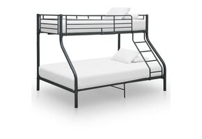 Zwart metalen stapelbed 140x200cm / 90x200cm - 35% Korting