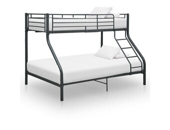 Zwart metalen stapelbed 140x200cm / 90x200cm - 35% Korting