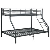 Zwart metalen stapelbed 140x200cm / 90x200cm - 35% Korting