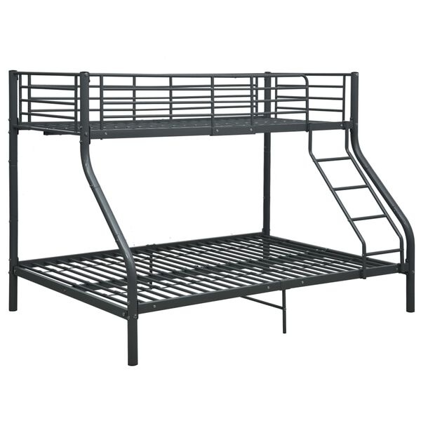 Zwart metalen stapelbed 140x200cm / 90x200cm - 35% Korting