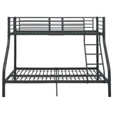 Zwart metalen stapelbed 140x200cm / 90x200cm - 35% Korting