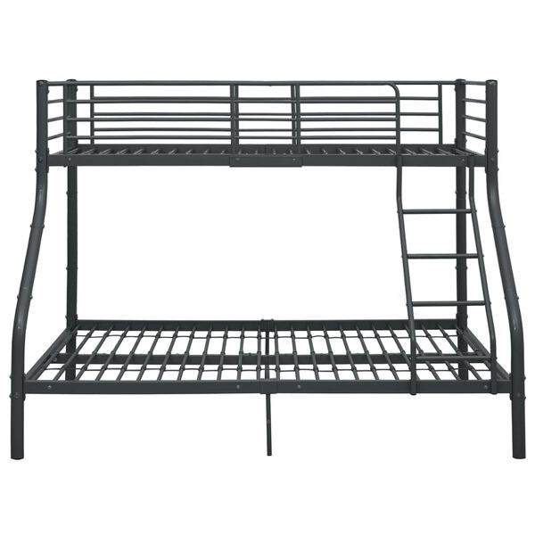 Zwart metalen stapelbed 140x200cm / 90x200cm - 35% Korting