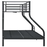 Zwart metalen stapelbed 140x200cm / 90x200cm - 35% Korting