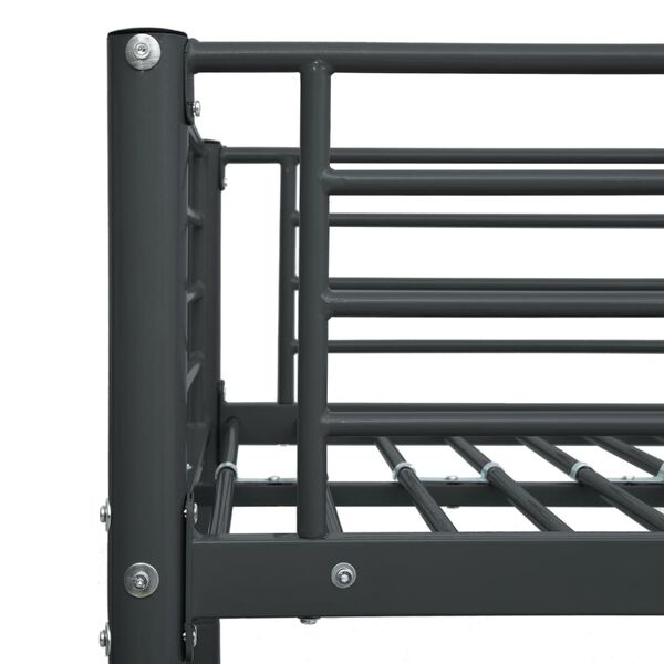 Zwart metalen stapelbed 140x200cm / 90x200cm - 35% Korting