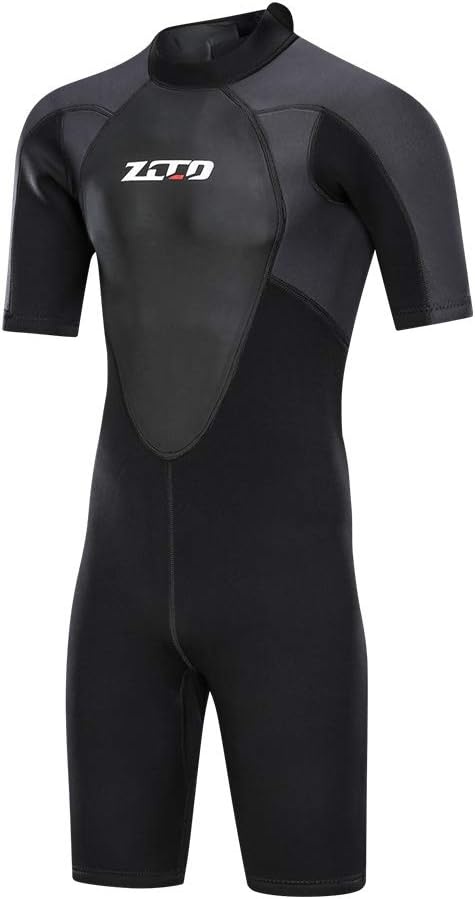 ZCCO Heren Shorty Wetsuit 1,5mm Neopreen - Maat L - Zwart - 33% Korting