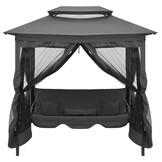 Schommelbank met dak - 220x160x240 cm - Staal Antraciet - 35% Korting