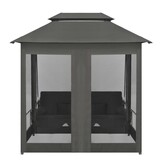 Schommelbank met dak - 220x160x240 cm - Staal Antraciet - 35% Korting