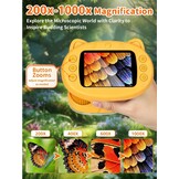 Digitale Kinder Microscoop - 1000x Vergroting - 2.4" Scherm - Geel - 32% Korting