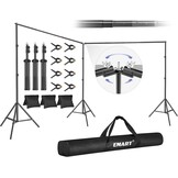 EMART Fotostudio Achtergrond Stand - 6m Verstelbaar met Roterende Connectoren (Zwart) - 34% Korting