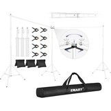 EMART Fotostudio Achtergrond Stand - 6m Verstelbaar met Roterende Connectoren (Zwart) - 34% Korting
