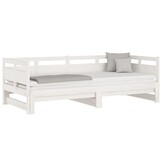 Uitschuifbare Slaapbank Grenenhout Wit - 35% Korting!