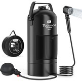 20 l campingdouche met voetpomp, draagbare zonnedouche met praktisch mondstuk voor kamperen, wandelen en strand