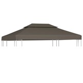vidaXL Prieeldak 2-laags 4x3m 310 g/m² taupe
