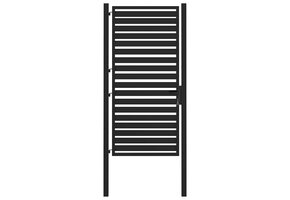 Afsluitbaar Tuinhek van Aluminium - 100x180 cm Zwart (41% Korting!)